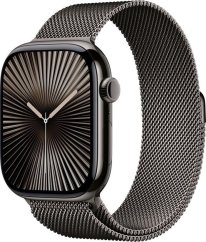 Apple Watch 10 GPS + Cellular 46mm Gold Titanium Milanese Loop Čierny  (MC7R4QF/A)
