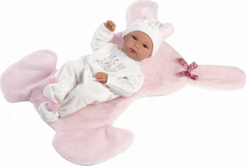 Llorens Llorens 63598 Bábika winylowa bobas 35 cm Bimba z różową podusią