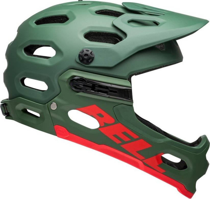 Bell Prilba na celú tvár BELL SUPER 3R Rozmer prilbau: M(55-59 cm), Wybierz farba: Matte Dark Green Infrared