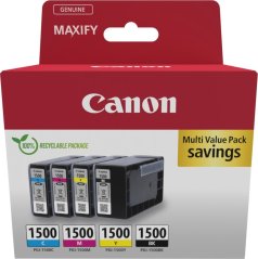 Canon INK CARTRIDGES PGI-1500 BK/C/M/Y MULTI NON-BLISTERED PRODUCTS W/O SECU, RITY