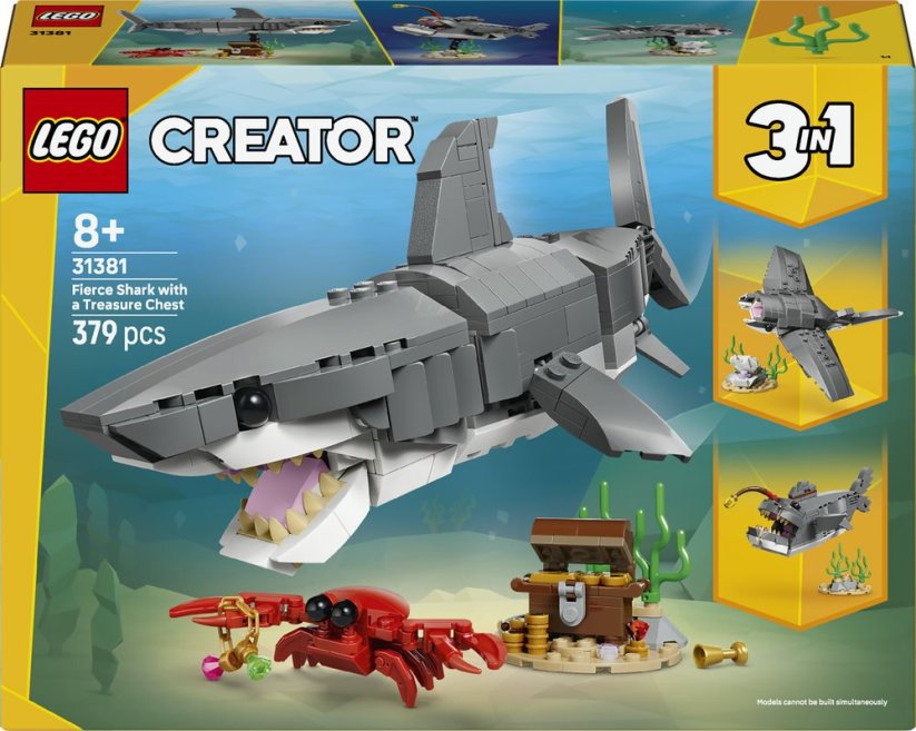 LEGO Creator Groźny rekin i skrzynia ze skarbem (31381)
