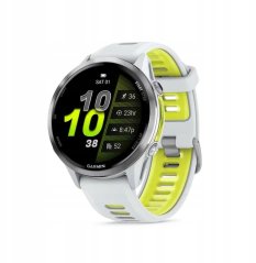 Garmin Forerunner® 970 Titanium  Whitestone/Translucent Amp Yellow Band