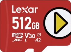 Lexar PLAY MicroSDXC 512 GB Class 10 UHS-I/U1 A2 V30 (LMSPLAY512G-BNNNG)
