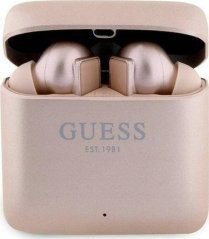Guess Guess Printed Logo - Słuchawki Bluetooth TWS + etui ładujące (Ružový)