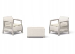 Keter Sada mebli záhradných Scandi Linea Balcony Set jajeczny Sivý/svetlý Bežový (8711245162492)