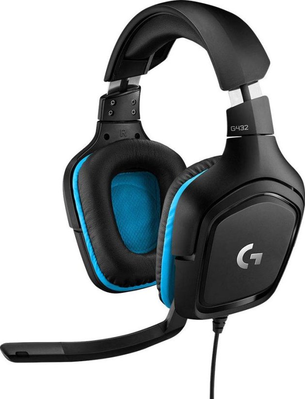 Logitech G432 Modré (981-000770)