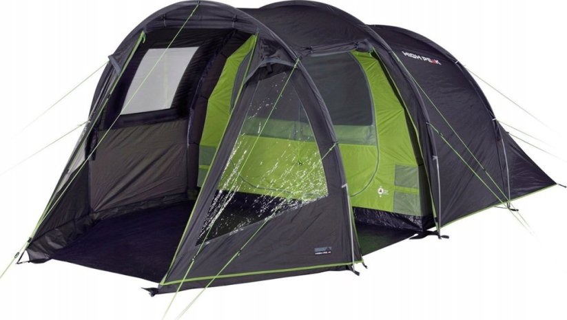 High Peak High Peak Family Tunnel Tent Paxos 4 (dark grey/green, model 2023, with porch for luggage)