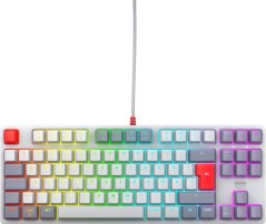 Cherry CHERRY XTRFY K4V2 - Retro Edition - Tastatur - RGB - 80% - TKL - Hintergrundbeleuchtung - USB - QWERTZ - Deutsch - Tastenschalter: CHERRY MX2A Red - Grau