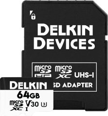 Delkin Trail Cam Hyperspeed MicroSDXC 64 GB Class 10 UHS-I/U3 V30 (DDMSDAHS64GB)