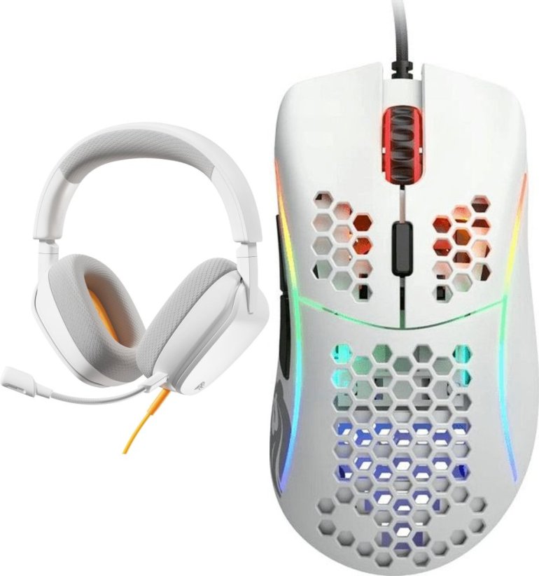 Glorious GHS Eternal White + Mysz Glorious Model D Mat (GD-WHITE)