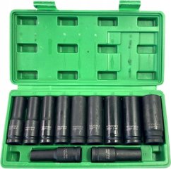 Rockforce ROCKFORCE NASADKI UDAROWE dlhé 11ks1/2" 10-24mm /WALIZKA