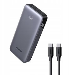 Ugreen Powerbank UGREEN PB532 20000mAh USB-A, 2xUSB-C 30W Sivý