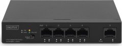 Digitus Switch niezarządzalny DIGITUS 4x Gigabit Ethernet, PoE af/at 60W, 1 port uplink, desktop