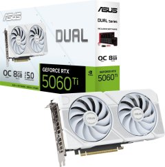Asus Dual GeForce RTX 5060 Ti White OC 8GB GDDR7 DLSS4 (DUAL-RTX5060TI-O8G-WHITE)