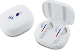BMW BMW słuchawki Bluetooth BMBEMIATP20LOH    TWS + stacja dokująca Biely/white Printed Logos
