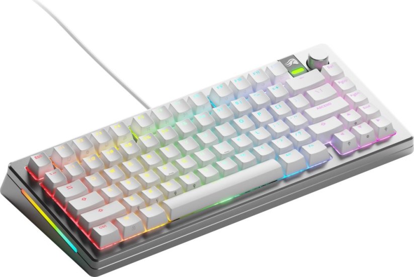 Glorious Glorious GMMK 3 Pro 75 % Custom Gaming-Tastatur - Pre-Built, ANSI (US), Fox Switches, silber