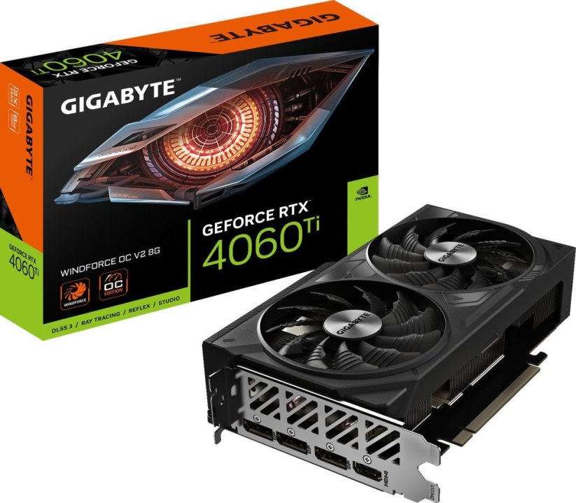 Gigabyte GeForce RTX 4060 Ti Windforce OC V2 8GB GDDR6 (GV-N406TWF2OCV2-8GD)