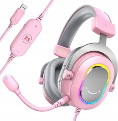 Fifine Słuchawki studyjne nauszne FIFINE H6P AmpliGame RGB dźwięk przestrzenny 7.1