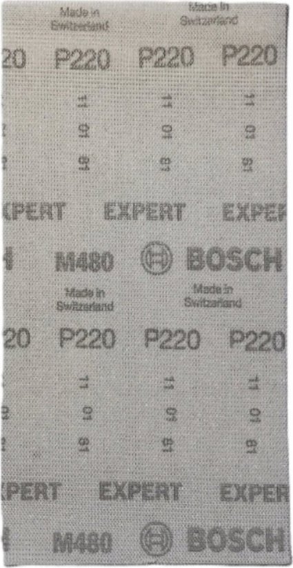 Bosch Bosch Expert M480 mesh structure sanding sheet 115 x 230mm, K220 (50 pieces, for orbital sanders)