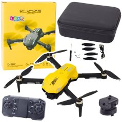 LeanToys Dron D11 Zdalnie Sterowany Kamera HD WIFI Sterowanie Gestami Pilot Žltý