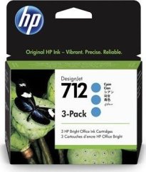 HP HP Atrament 712 3-Pack 29-ml Cyan DesignJet Ink
