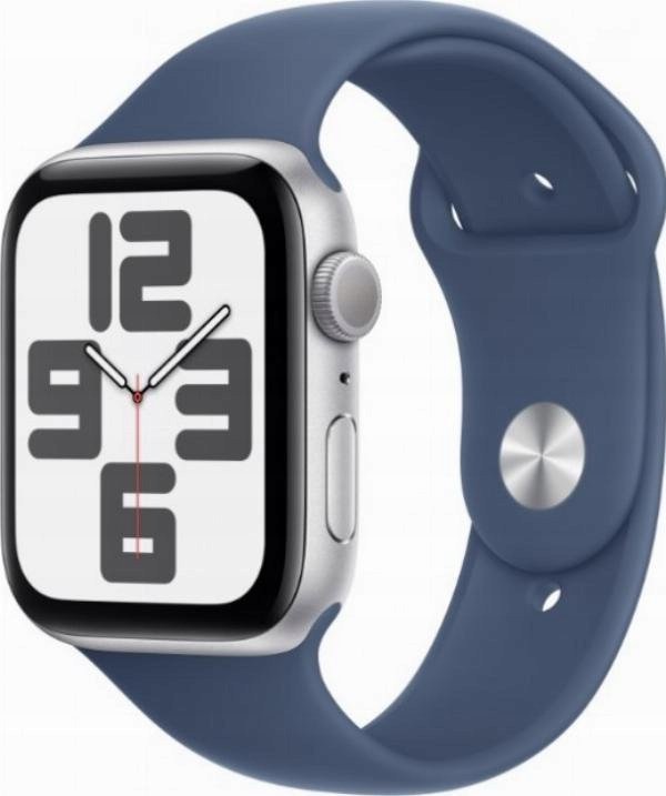 Apple Watch SE GPS 44mm Silver Alu Sport S/M Modrý  (MXEQ3ET/A)