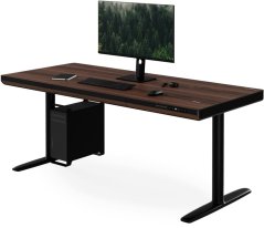 Jan Nowak Elektryczne sit-stand z zásuvoką i ładowarką bezprzewodową Qi čierne/orech, 1600 mm: ELLIS (5907367514810)