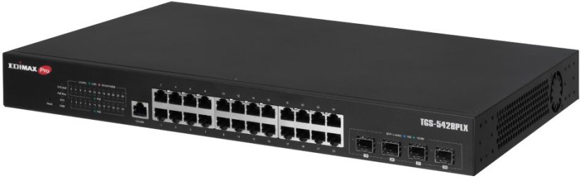 EdiMax Prepínač sieťový zarządzany 2.5G Ethernet (100/1000/2500) obsługa PoE 1U Čierny (TGS-5428PLX)