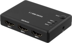 Deltaco Komutatorius DELTACO 3in-1out, 60Hz, 7.1 audio, Ultra HD, juodas / HDMI-7042