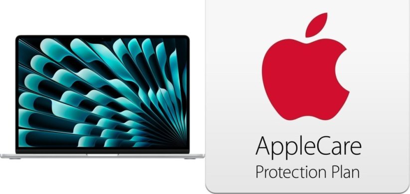 Apple MacBook Air 15 M4 / 16 GB / 512 GB / Mac OS / 10R GPU (MW1H3ZE/A) + AppleCare Protection Plan for 15-inch MacBook Air (M4)