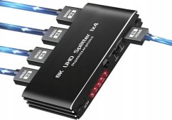 Pawonik SPLITTER HDMI 2.1 1x4 ROZDZIELACZ ULTRAHD HDCP 2.3 8K60HZ 4K 120HZ - 4 TV one size