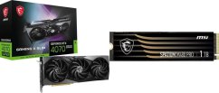 MSI GeForce RTX 4070 SUPER 12G GAMING X SLIM + Spatium M480 Pro 1TB M.2 2280 PCI-E x4 Gen4 NVMe