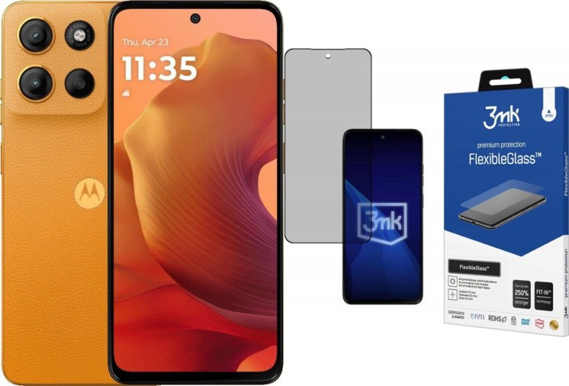 Motorola Moto G15 8/128GB Pomarańczowy  (PB6E0015PL) + FlexibleGlass