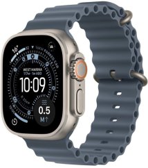 Apple Watch Ultra 3 GPS + Cellular 49mm Natural Titanium / Ocean Band Modrý  (MEWH4QP-A)