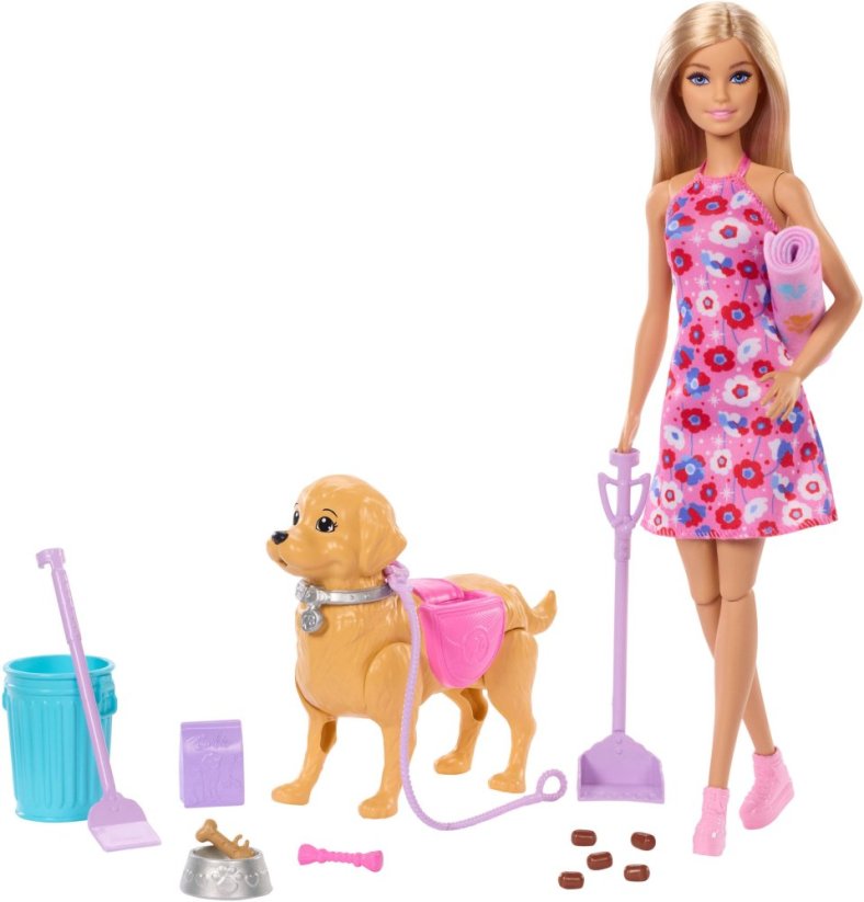 Mattel BARBIE WALK AND POTTY Sada lalek (JJB46)