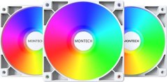 Montech Montech GF120 PWM ARGB Lüfter, 3er Pack - 120mm, weiß