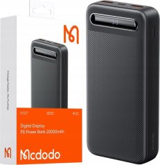 Mcdodo MCDODO POWERBANK 20000MAH s displejom 2X USB USB-C 2A 10W + KABEL USB-C