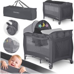 Ricokids Postieľka Turistické 125 x 65 x 78 cm RK-242 Antracitový
