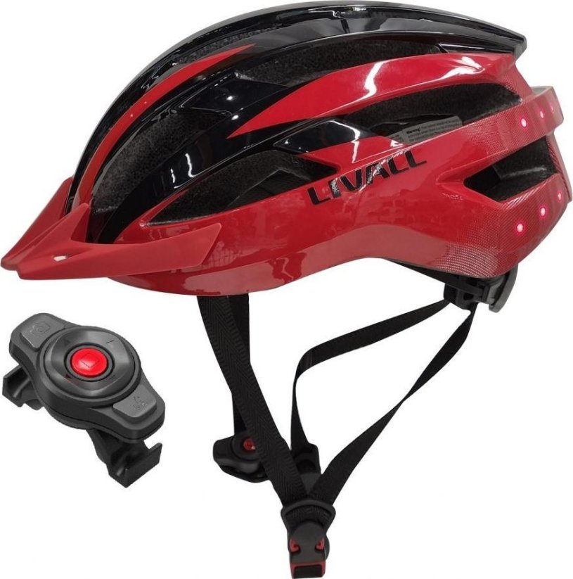 Livall Smart prilba MTB MT1 Neo Intercom/LED/SOS/BT r. 58-62cm Červený