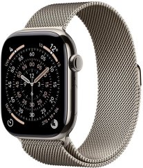 Apple Watch 11 GPS + Cellular 46mm Natural Titanium Milanese Loop M/L Sivý  (MFD04ZR/A)