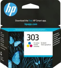 HP HP 303 Tri-Color Original Ink Cartridge – Cyan, Yellow, Magenta – 165 Pages Each
