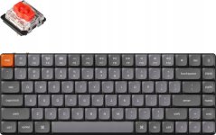 Keychron Keychron - K3 Max QMK/VIA Wireless Custom Mechanical Keyboard - Niskoprofilowa Bezdrôtová Klawiatura Mechaniczna biele Gateron Red