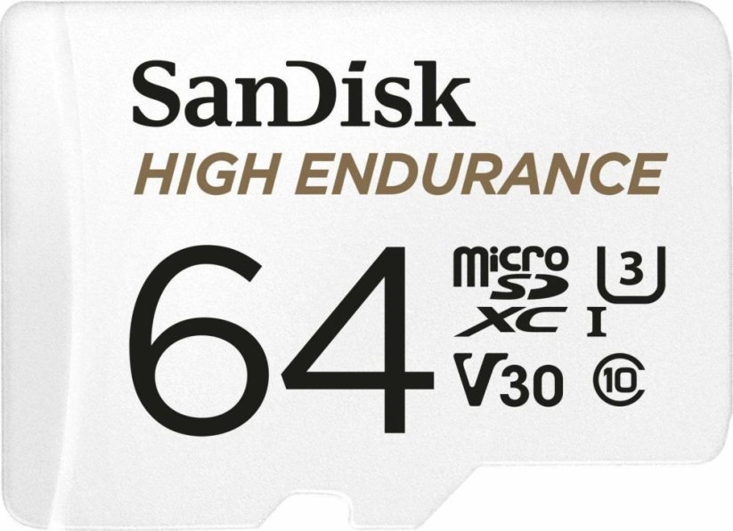 SanDisk High Endurance MicroSDXC 64 GB Class 10 UHS-I/U3 V30 (SDSQQNR-064G-GN6IA)