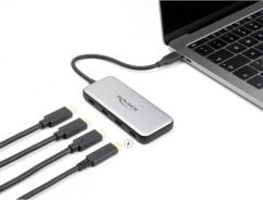 Delock USB 10 Gbps USB Type-C Hub with 4 x USB Type-C, USB hub (grey)