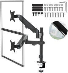 Maclean Uchwyt biurkowy na 2 monitory 17" - 32" (MC-136)
