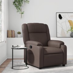 vidaXL vidaXL Fotel rozkładany, Hnedý, sztuczna skóra