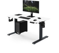Jan Nowak Elektryczne z regulacją wysokości ergonomiczne Antracitovýowo-biele, 1200x600 mm: ARIA (5907367517446)