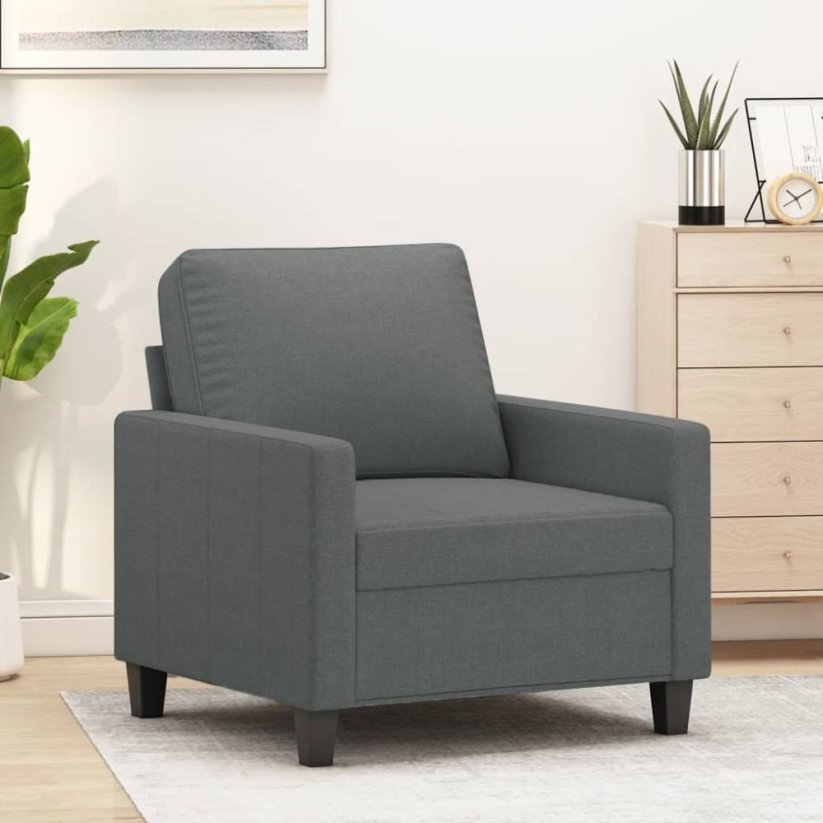 vidaXL vidaXL Fotel, tmavoSivý, 60 cm, obity tkaniną