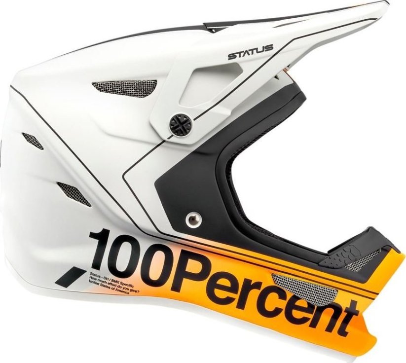 100% Prilba na celú tvár 100% STATUS DH/BMX Helmet Carby Silver roz. XL (61-62 cm) (NEW)