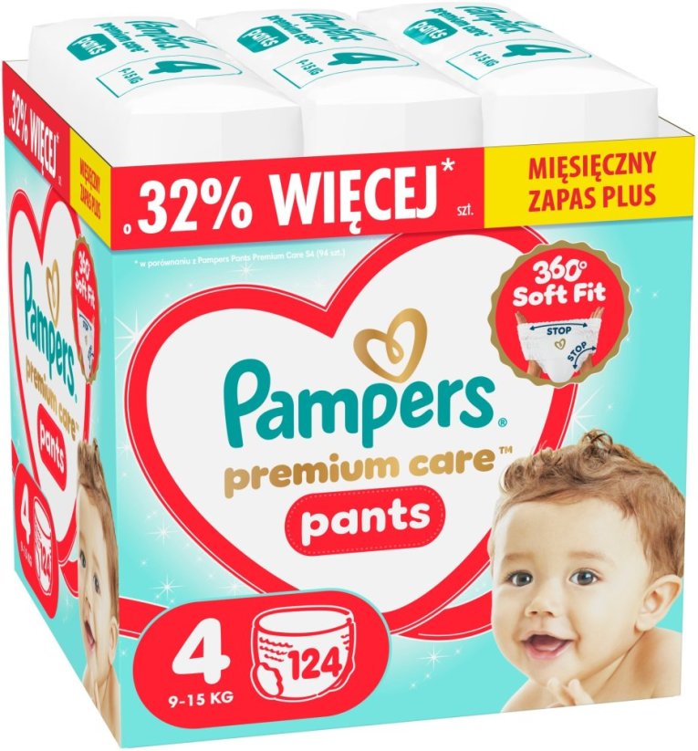 Pampers Pants pampers 4. Rozmer 9-15kg 124ks
